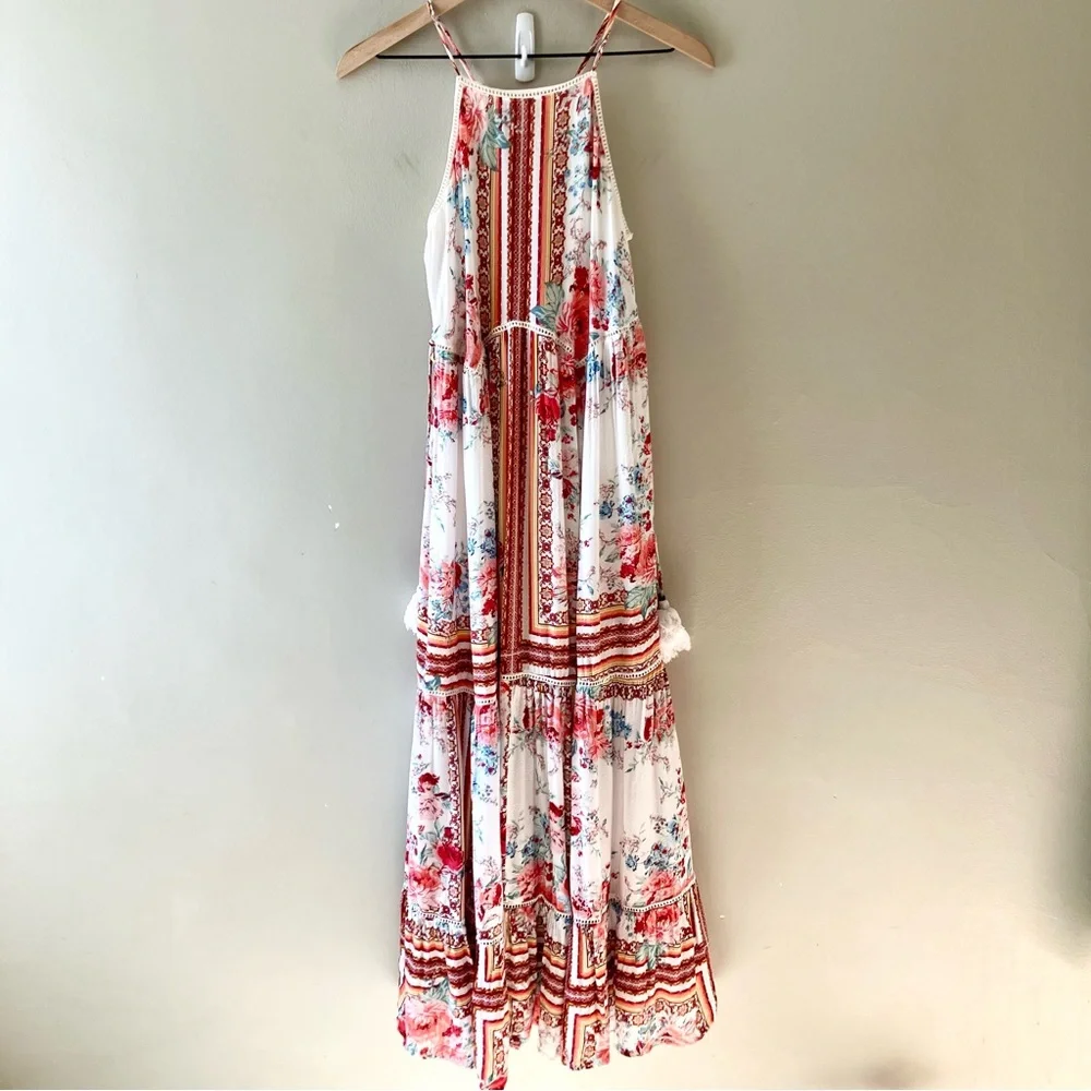 XHILARATION Floral Tiered Maxi Dress - Picture 2 of 6